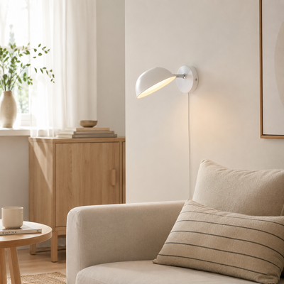 Lampa ścienna kinkiet 1X40W E14 biały DURIO 21-51448