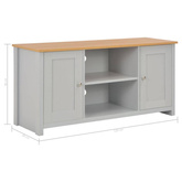 vidaXL Szafka pod TV, szara, 120 x 39 x 58 cm