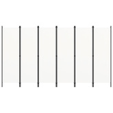 Parawan 6-panelowy, biały, 300 x 180 cm