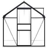 Szklarnia z ramą podstawy, antracytowa, aluminiowa, 4,75 m?