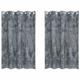 Zasłony z weluru 2 pcs Srebrnoszary 175 x 140 cm Aksamit