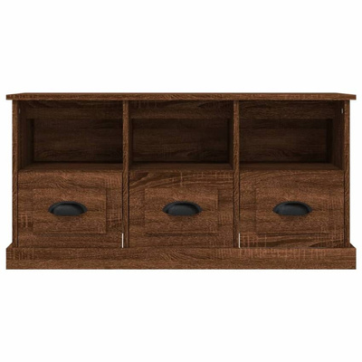 vidaXL Szafka pod TV, brązowy dąb, 100x35x50cm materiał drewnopochodny