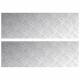 Stopień Prostokątny 2 pcs Srebrny 90 x 30 cm Aluminium