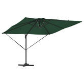 Parasol plażowy Ze LED Lights Zielony 286 x 284 x 270 cm