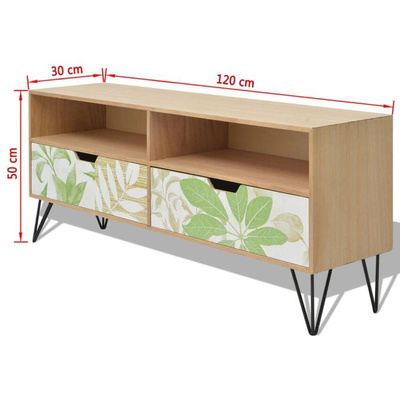 vidaXL Szafka pod TV z MDF, 120x30x50 cm, brązowa