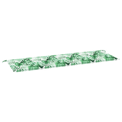 Poduszka na ławkę Materiał Oxford Wzór w liście 150 x 50 x 3 cm