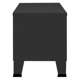 vidaXL Industrialna szafka pod TV, czarna, 105x35x42 cm, metalowa