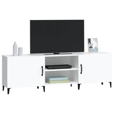 vidaXL Szafka pod TV, biała, 150x30x50 cm, materiał drewnopochodny wariant 4