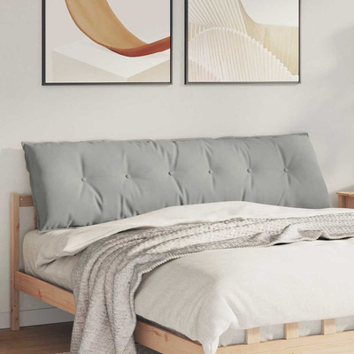 Poduszka na plecy Jasnoszary 180 x 50 cm Tkanina mikrofibrowa