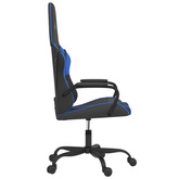 vidaXL Fotel gamingowy, czarno-niebieski, sztuczna skóra model standard