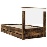 Ramka łóżka Dąb wędzony 75 x 190 cm Drewno inżynieryjne