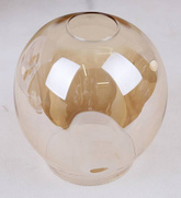 Lampa wisząca szklana czarno/brązowa 2xE27 Aspa 32-00590