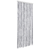 Zasłona przeciwko owadom, szaro-biała, 90x200 cm, szenil