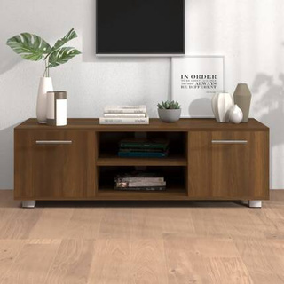 vidaXL Szafka pod TV, brązowy dąb, 110x40x35 cm