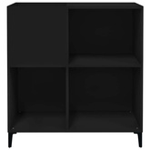 Szafka na płyty, czarna, 84,5x38x89 cm, materiał drewnopochodny