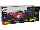 Auto Sportowe Wyścigowe R/C 1:18 Corvette C6.R Czerwony 2.4 G Światła