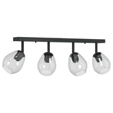 Reflektor sufitowy Czarny 73.5 x 13 x 26 cm Szkło i Metal