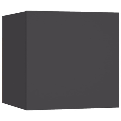 vidaXL Wiszące szafki telewizyjne, 4 szt., szare, 30,5x30x30 cm