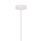 Lampa wisząca z abażurem Nuget biała z kremowym abażurem do jadalni