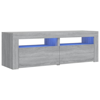 vidaXL Szafka pod TV z LED, szary dąb sonoma, 120x35x40 cm w kolorze cm