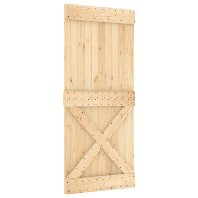 Drzwi przesuwne Naturalne i białe 90 x 210 cm