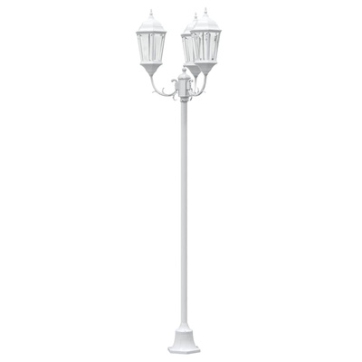 Lampa ogrodowa Biały 57 x 49 x 241 cm Aluminium i szkło
