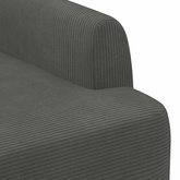 Sofa dwuosobowa z guzikowym pikowaniem ciemnoszary