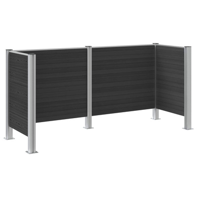 Ogrodzenie na Kosz na Śmieci Szary 237 x 85 x 115 cm