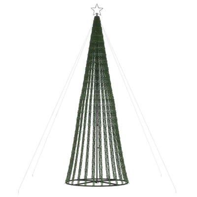 vidaXL Stożkowa choinka z lampek, 688 zimnych białych LED, 300 cm
