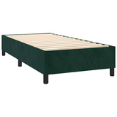 vidaXL Łóżko kontynentalne z materacem, zielone, aksamit, 90x200 cm model standard