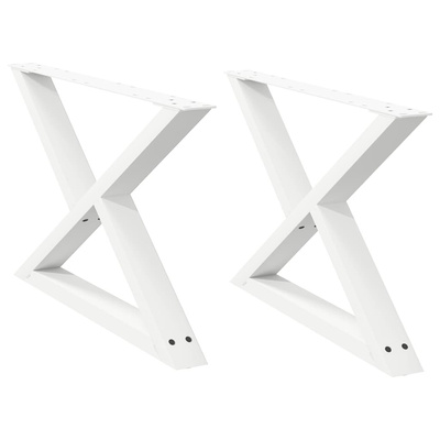 Nogi do stolika kawowego 2 szt. Białe 70x(42-43,3) cm Stal