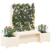 Ławka ogrodowa Kopenhaga Biały 173 x 49 x 135,5 cm PP
