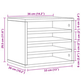 Organizer na biurko, biały, 36x26x29,5 cm