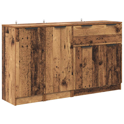 Bufet 3 szt. Stare drewno 120 x 30 x 70 cm Drewno inżynieryjne