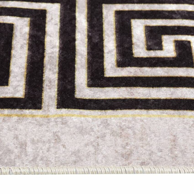 vidaXL Dywan, możliwość prania, 80x300 cm, jasny beż, antypoślizgowy