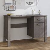 vidaXL Biurko HAMAR, jasnoszare, 113x50x75 cm, lite drewno sosnowe