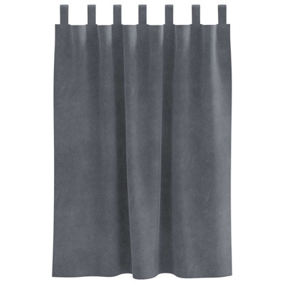 Zasłony zaciemniające 2 pcs Jasnoszary 140 x 140 cm Aksamit