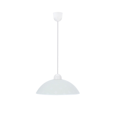 Fanusa Lampa Wisząca 1X60W E27 Klosz Biały Z Wzorem