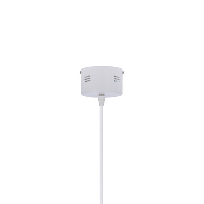 Lampa wisząca LUND 48 cm minimalistyczna – biały klosz talerz - skandynawska lampa do jadalni i salonu LED