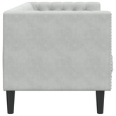 Sofa Jasnoszary 194 x 74,5 x 70,5 cm Aksamit