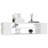 Wisząca szafka TV, biała 100x30x26,5 cm materiał drewnopochodny