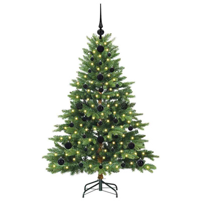 Sztuczna choinka z 150 diodami LED Zielony 120 cm PE i PVC