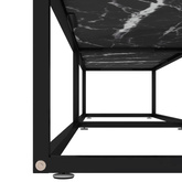 vidaXL Szafka pod TV, czarny marmur, 200x40x40,5 cm, szkło hartowane