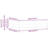 Łóżko sprężynowe z materacem Ciemna zieleń 200 x 210 cm tkanina