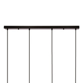 Lampa wisząca z abażurami Spiega czarna mosiężna do salonu nad stół