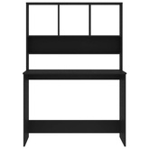 vidaXL Biurko z półkami, czarne 110x45x157 cm, materiał drewnopochodny