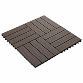 Płytka Tarasowa Projekt 3D 11 pcs Ciemny brąz 30 x 30 cm