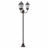 Lampa ogrodowa kolor bronzu 57 x 49 x 241 cm Aluminium i szkło