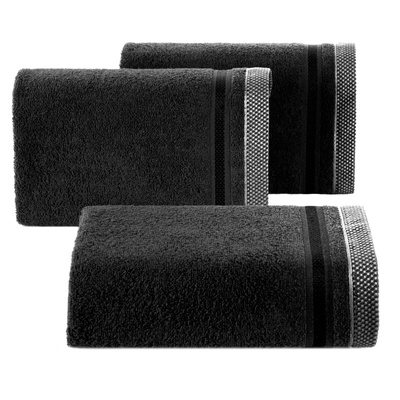 Ręcznik Abbie czarny 100x150