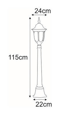 Niska zewnętrzna lampa stojąca K-6007A/L czarna z serii VASCO KAJA